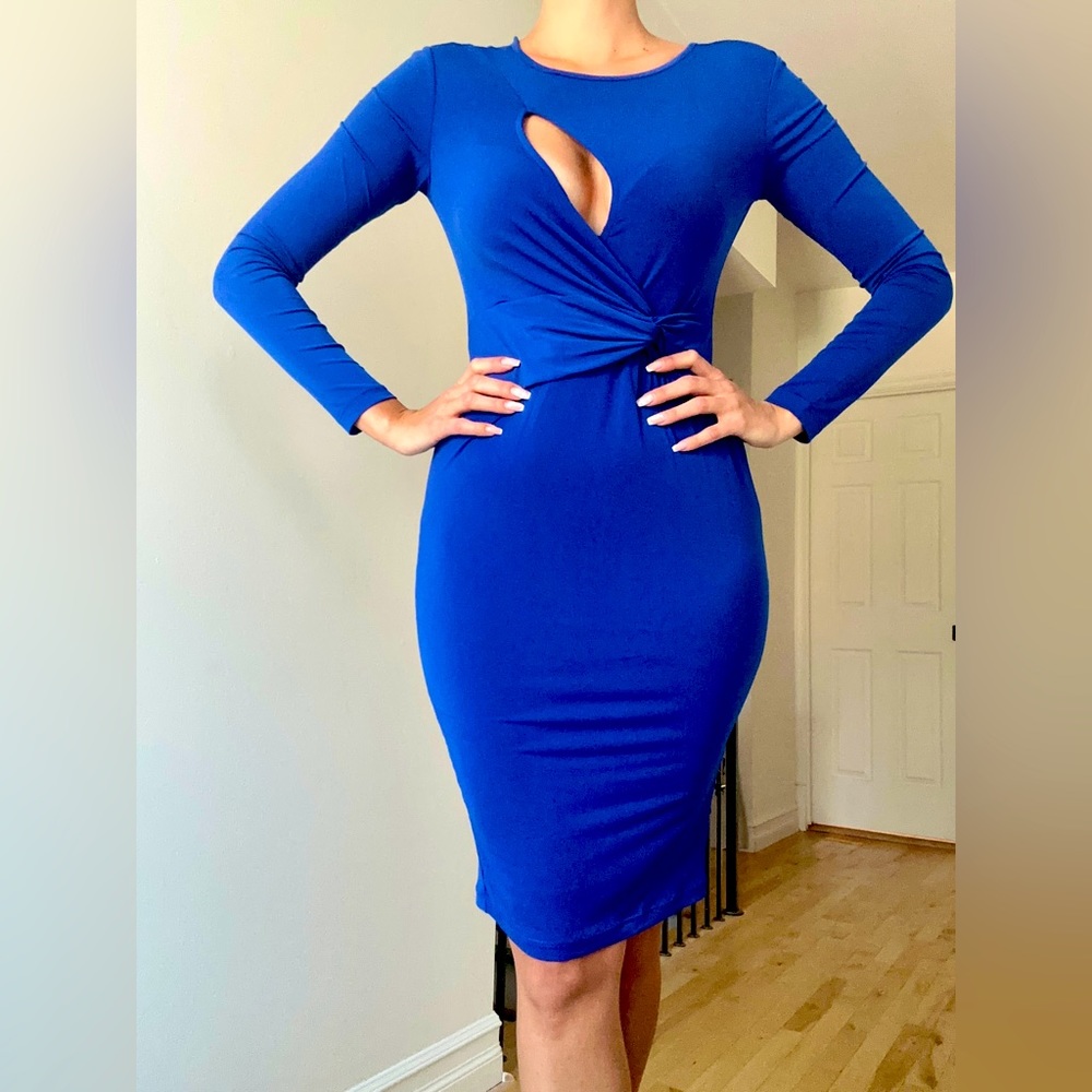 New VENUS Royal Blue Stretchy Dress Size 4 /S/ XS